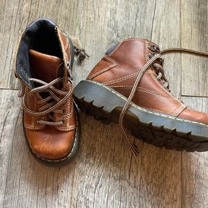 Dr. Martens 8A07 Brown Leather Lace Up Boots